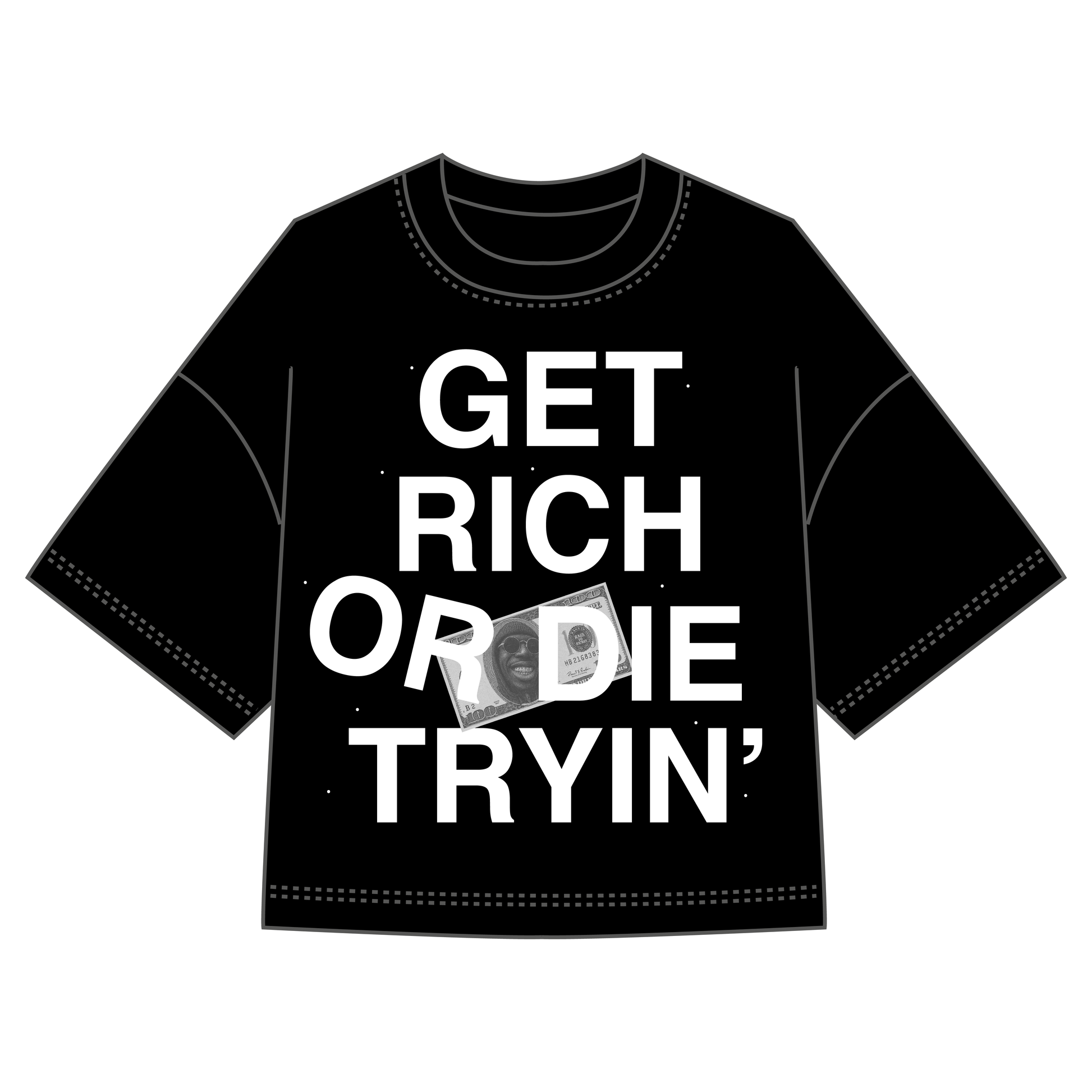 GET RICH - CROPPED BOXY FIT
